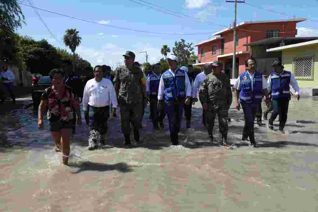 TAM 107 2019. Supervisa Gobernador Acciones Para Atender A La Población Afectada Por Inundaciones En Reynosa 2 1024x683