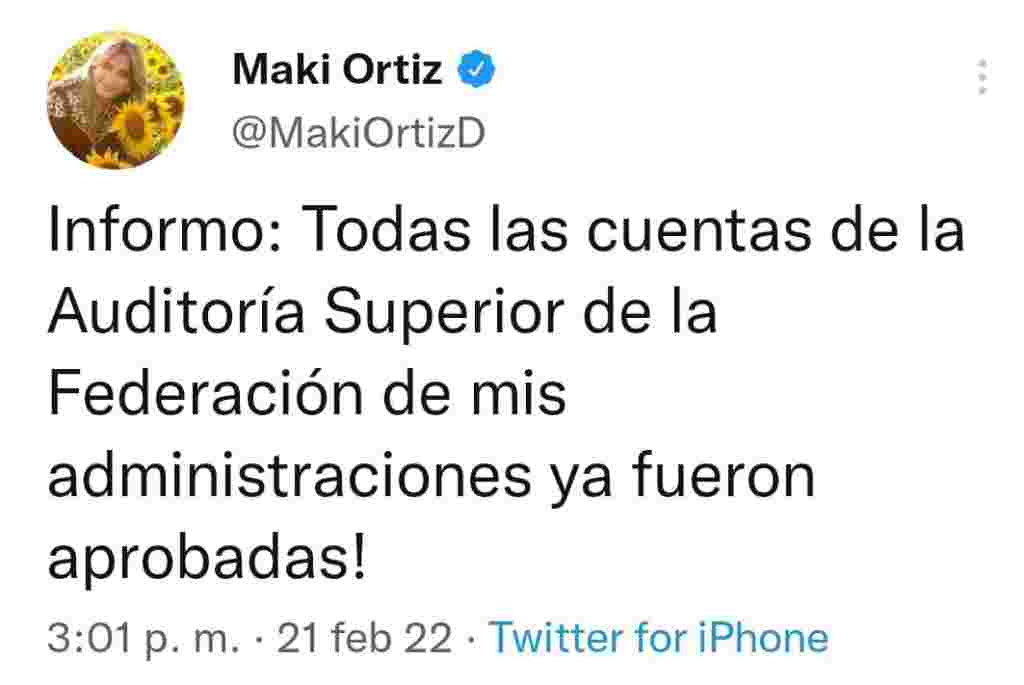 Desmiente Maki Ortiz irregularidades en sus cuentas públicas. WhatsApp Image 2022 02 22 At 12.27.41 PM 1024x685