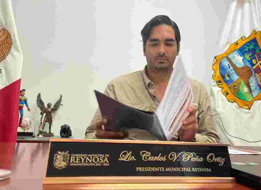 Encabeza Alcalde Carlos Peña Ortiz Cabildo de Reynosa, celebrando la Trigésima Cuarta Sesión Ordinaria. WhatsApp Image 2022 06 27 At 4.33.27 PM 1024x748