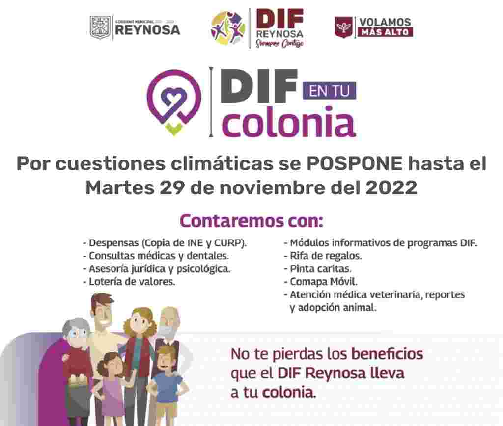 Suspende DIF Reynosa Brigada de este martes en el Campanario WhatsApp Image 2022 11 21 At 12.50.42 PM 1024x868