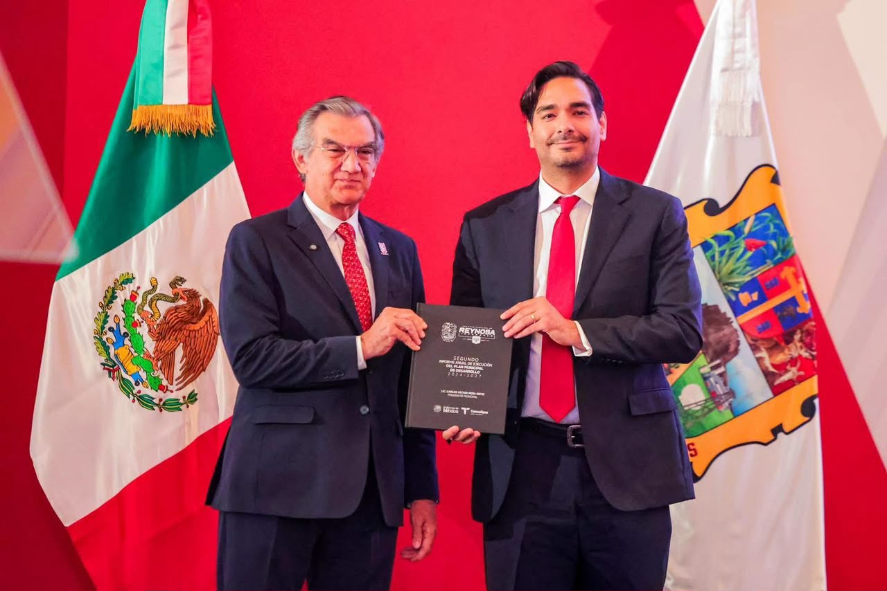 Rindió Alcalde Carlos Peña Ortiz su Segundo Informe de Gobierno ante el Gobernador Américo Villarreal Anaya y familias reynosenses Rindió Alcalde Carlos Peña Ortiz su Segundo Informe de Gobierno ante el Gobernador Américo Villarreal Anaya y familias reynosenses